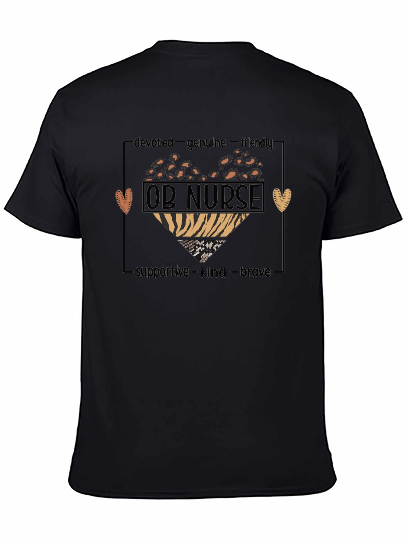 OB Nurse Heart Graphic T-Shirt