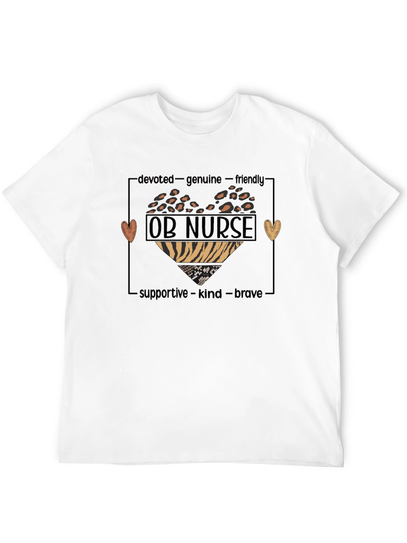 OB Nurse Heart Graphic T-Shirt