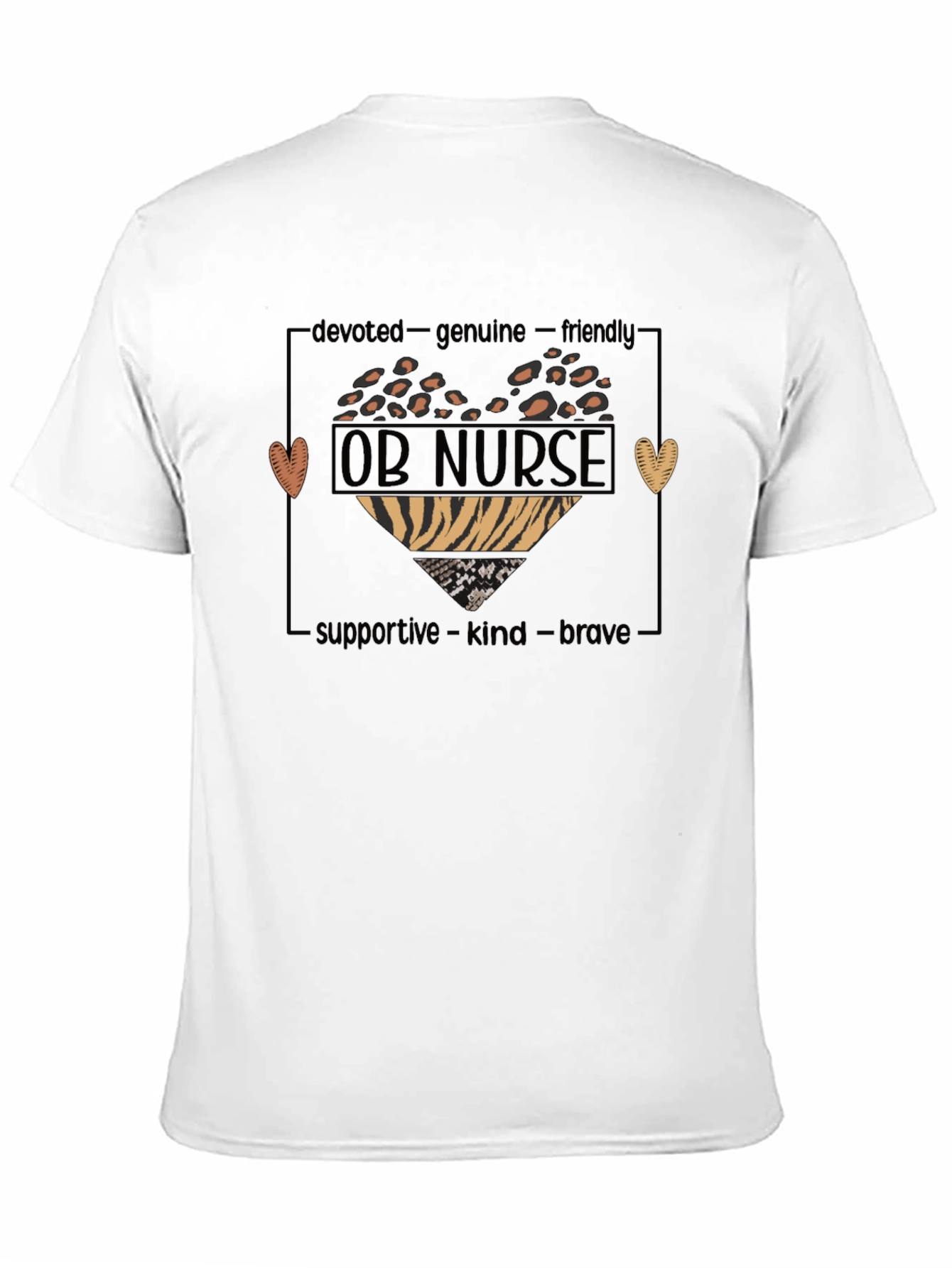 OB Nurse Heart Graphic T-Shirt