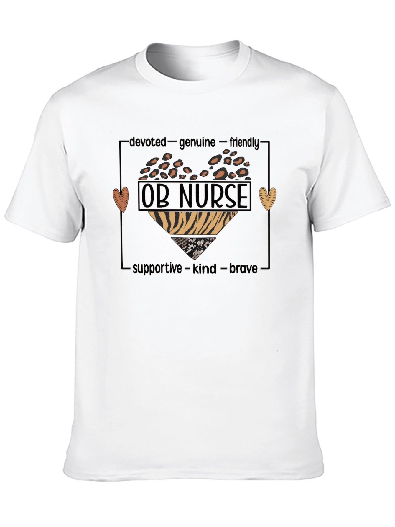OB Nurse Heart Graphic T-Shirt