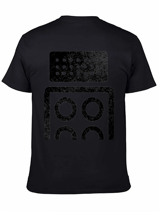 Retro Synthesizer Graphic Tee - Black