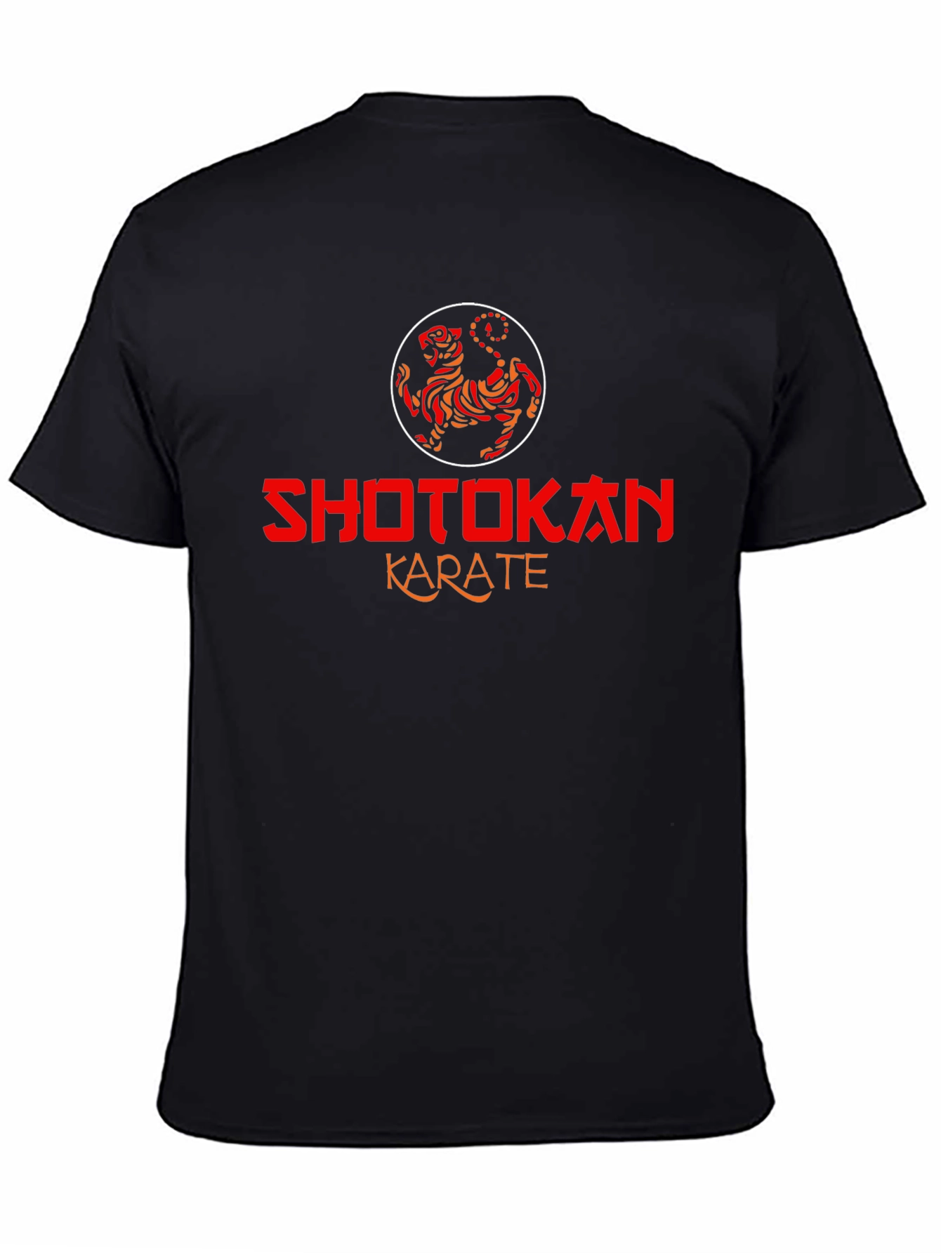 Shotokan Karate Black T-Shirt Tiger Logo