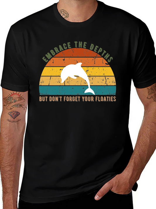 Embrace the Depths Dolphin Graphic T-Shirt