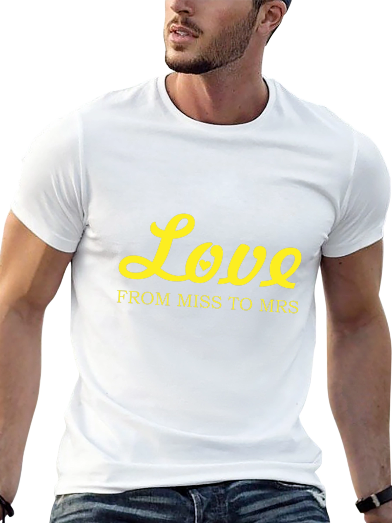 Love From Miss to Mrs Black T-Shirt