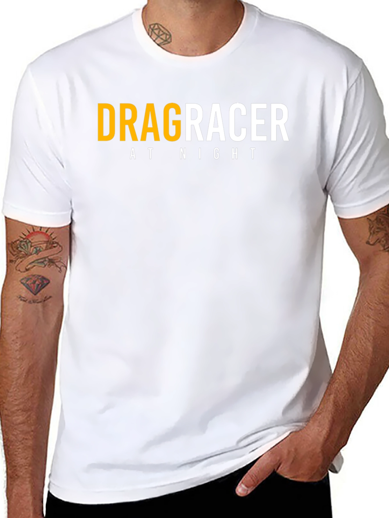 Drag Racer at Night Graphic T-Shirt