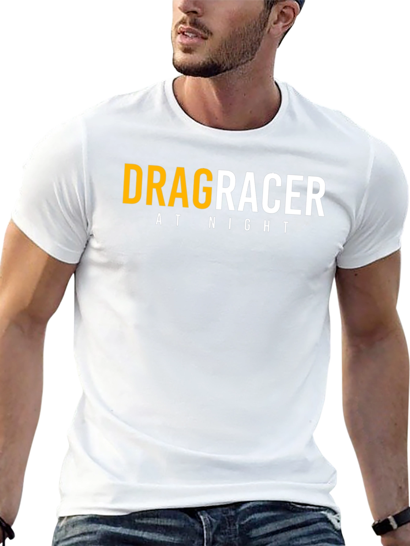 Drag Racer at Night Graphic T-Shirt