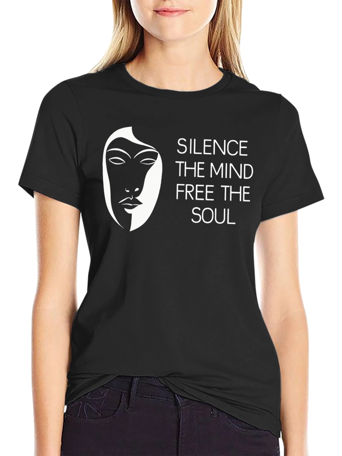 Silence Mind Free Soul T-Shirt - Black