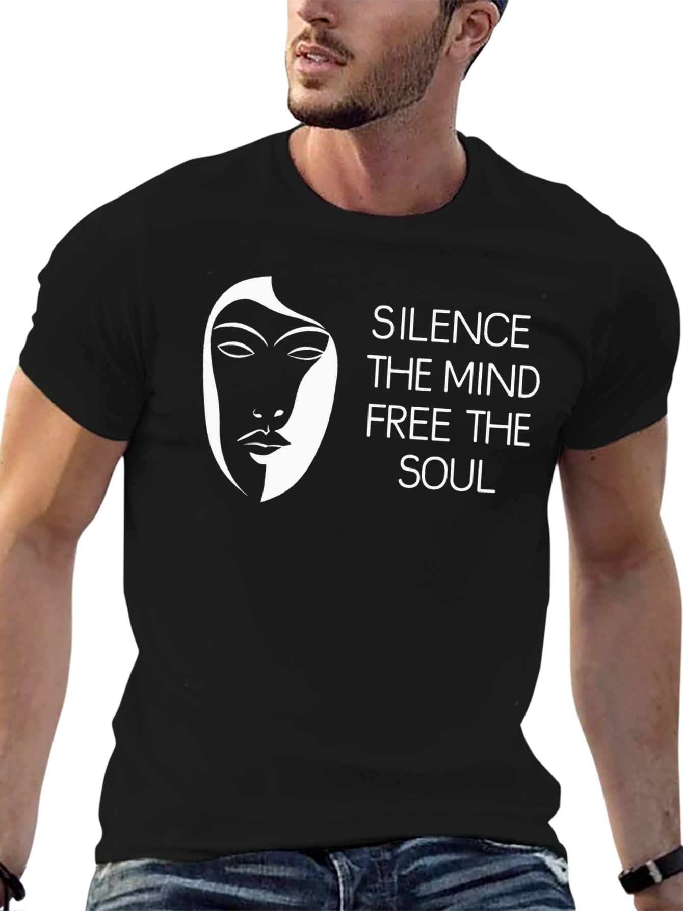 Silence Mind Free Soul T-Shirt - Black