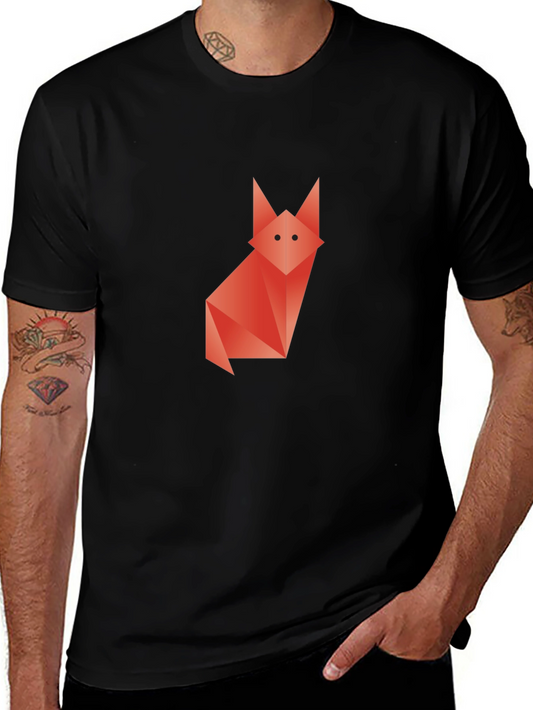 Origami Fox Graphic Tee - Modern Style
