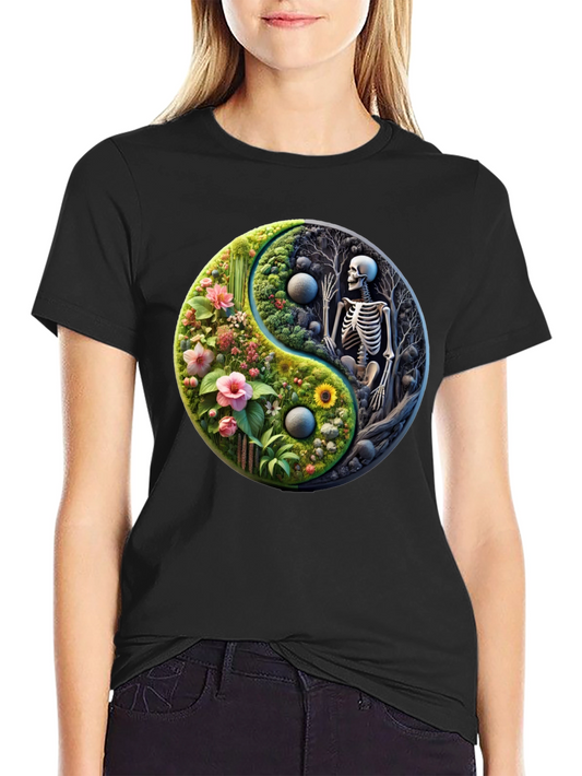 Yin Yang Nature vs Death Graphic Tee