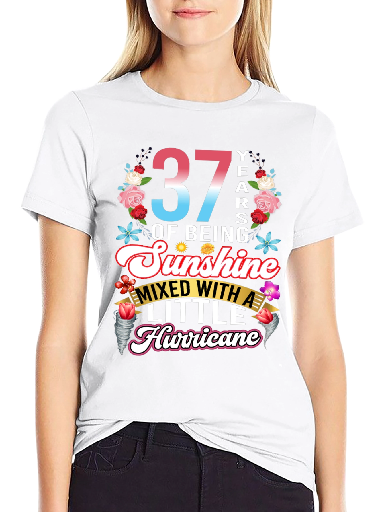 37 Years Sunshine Hurricane Graphic T-Shirt