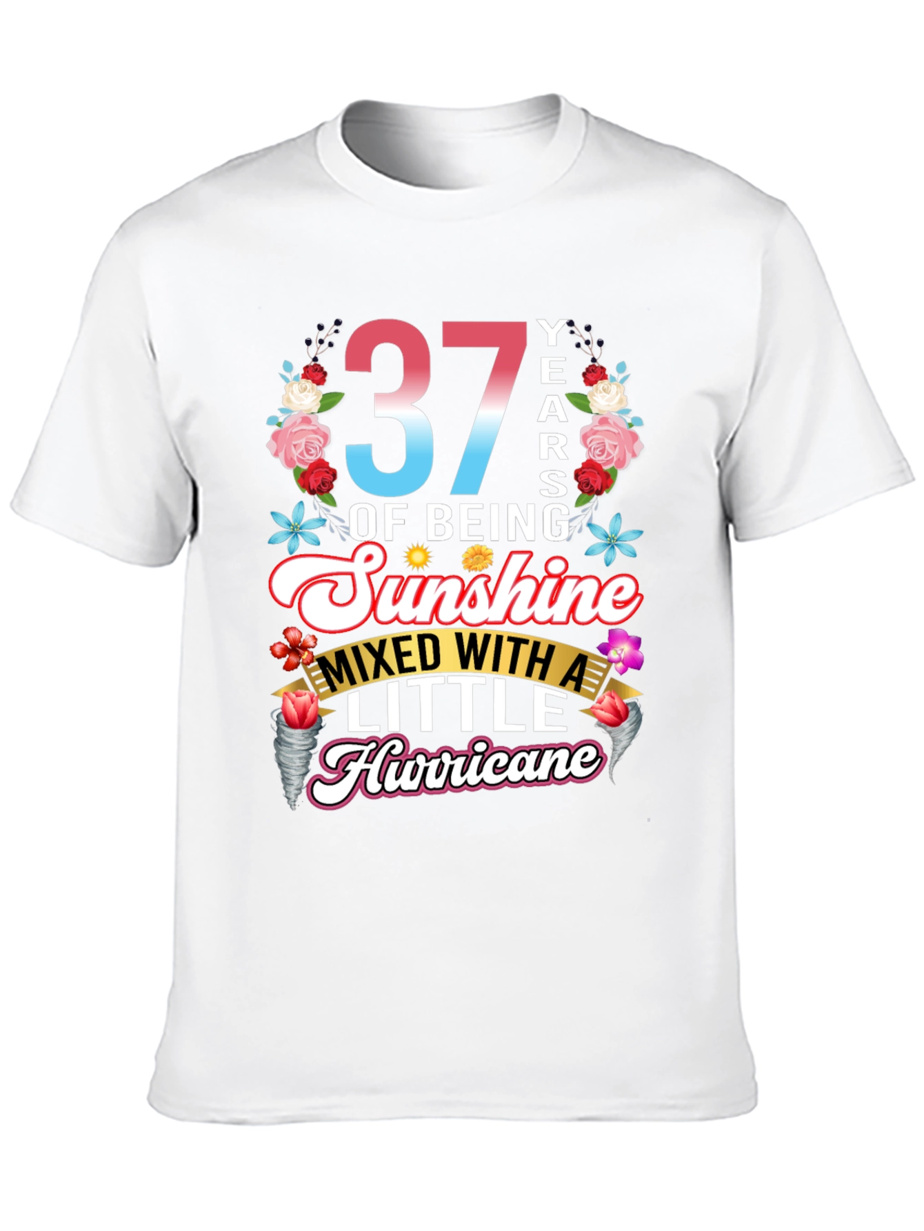 37 Years Sunshine Hurricane Graphic T-Shirt