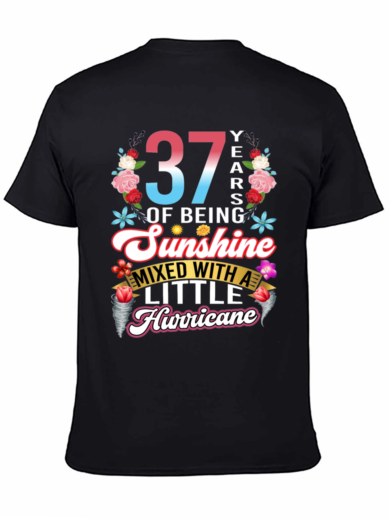 37 Years Sunshine Hurricane Graphic T-Shirt