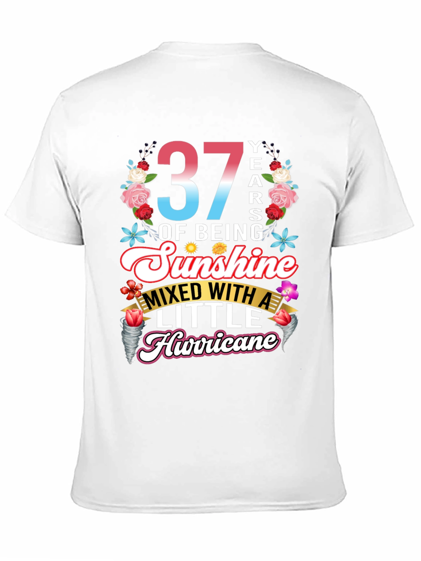 37 Years Sunshine Hurricane Graphic T-Shirt