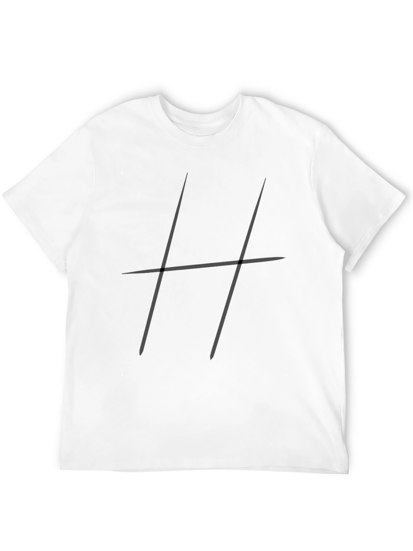 Minimalist H Graphic Black T-Shirt