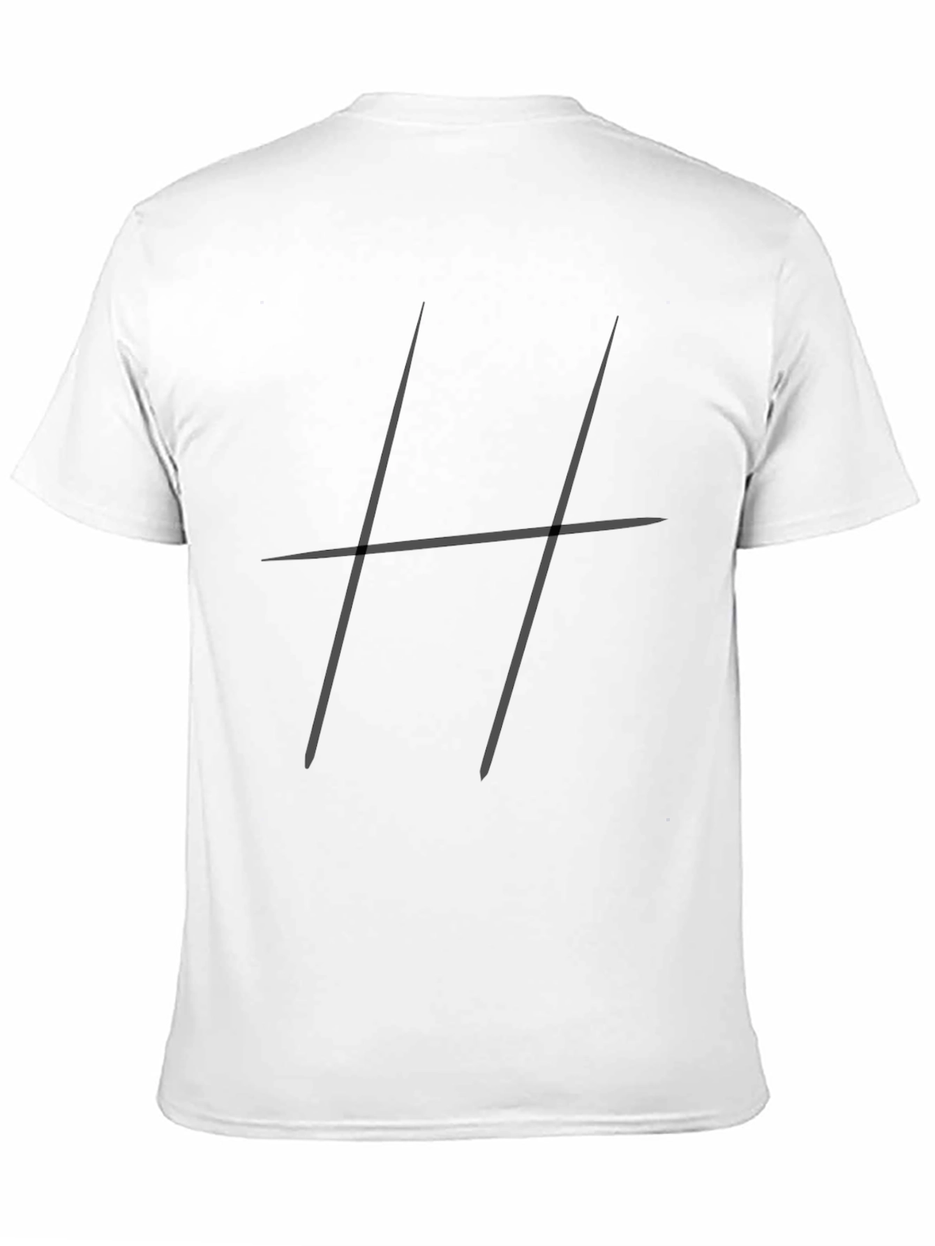 Minimalist H Graphic Black T-Shirt