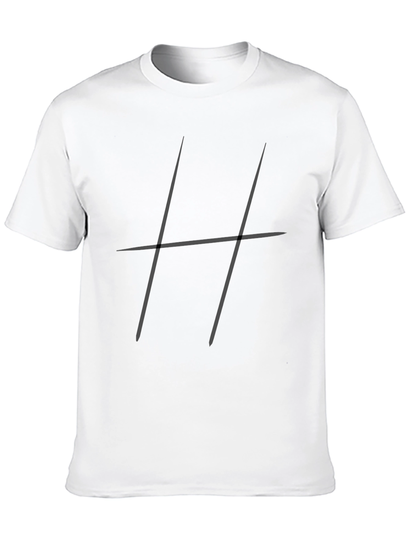 Minimalist H Graphic Black T-Shirt