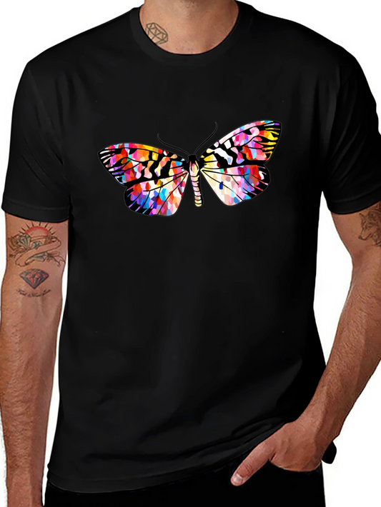 Butterfly Graphic Black T-Shirt | Stylish Mens Casual Tee