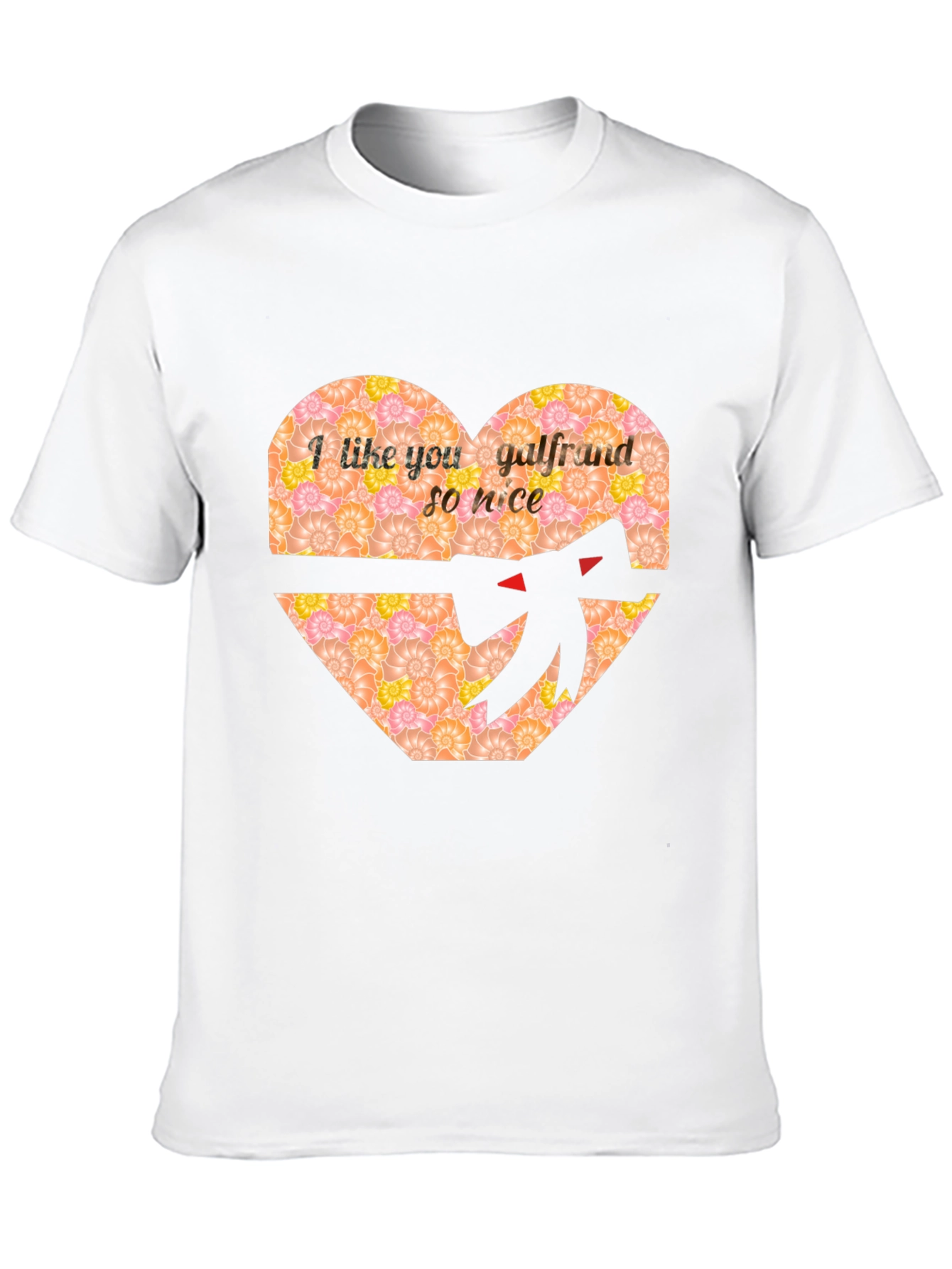 Romantic Heart Graphic Tee - I Like You Galfrand