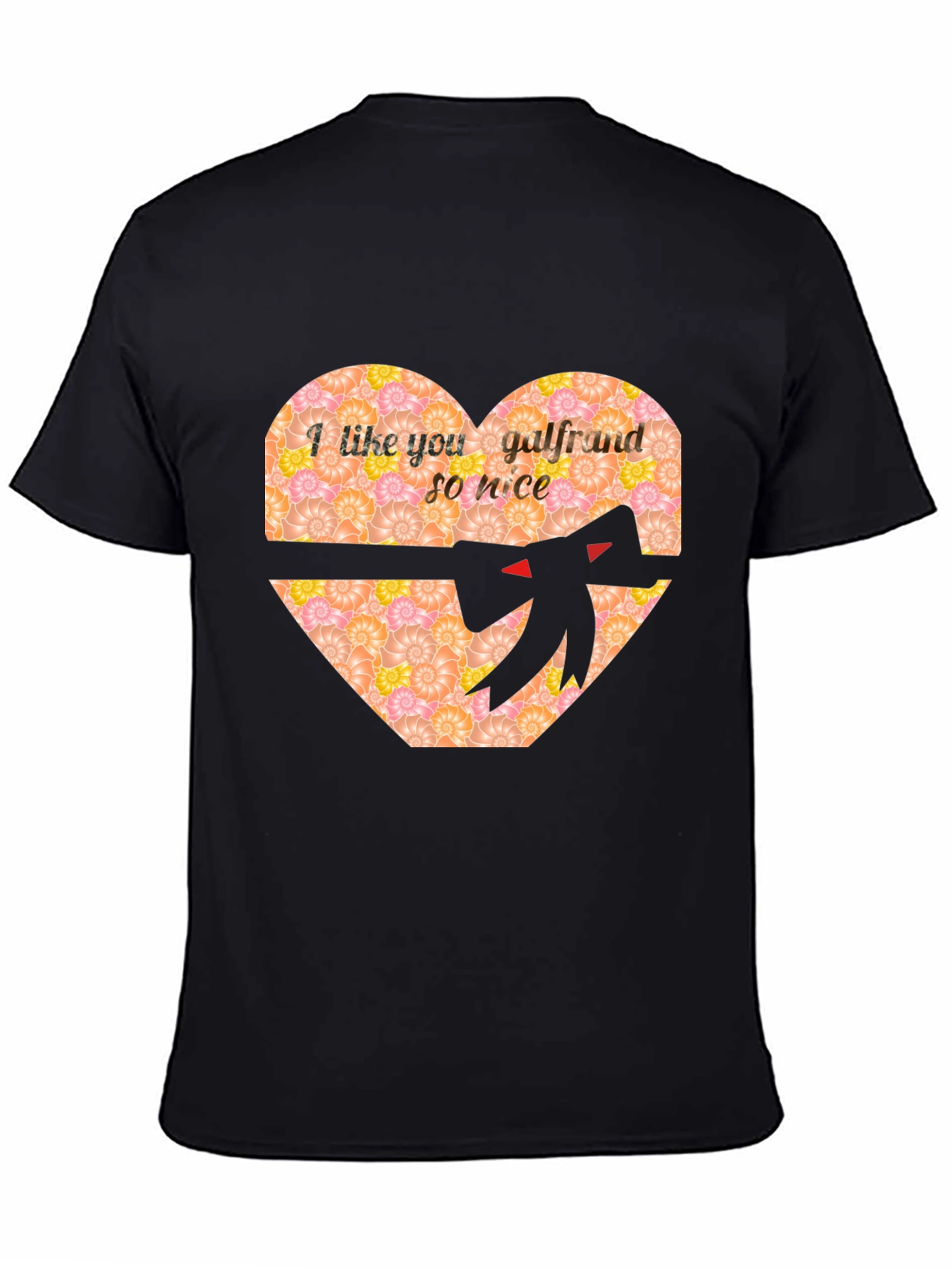 Romantic Heart Graphic Tee - I Like You Galfrand