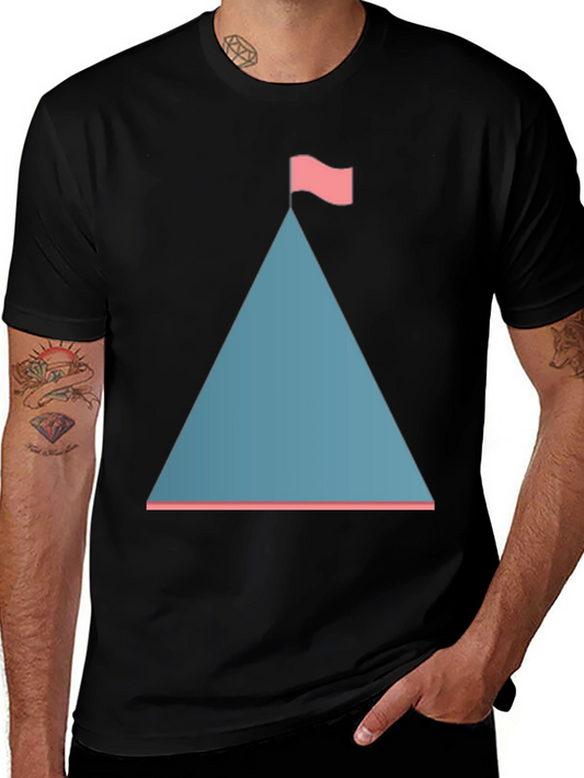 Geometric Mountain Peak Tee - Modern Minimalist Design