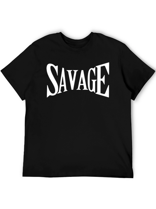 Savage Graphic Tee - Black Cotton Blend