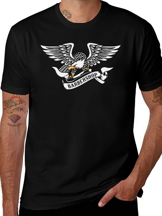 Barbershop Eagle Graphic T-Shirt