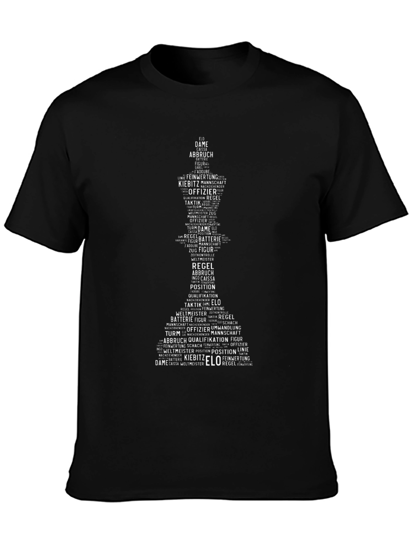 Chess Word Art T-Shirt - Unique Graphic Tee
