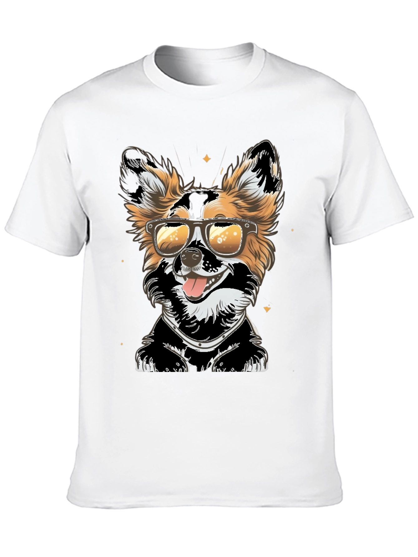 Cool Dog Graphic Tee - Black Cotton T-Shirt