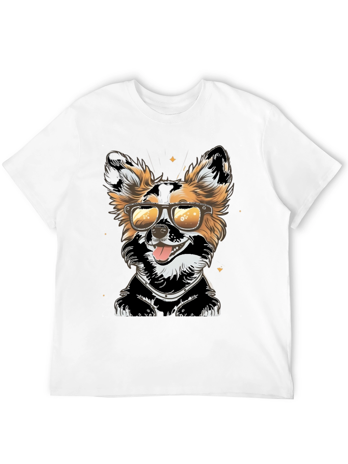 Cool Dog Graphic Tee - Black Cotton T-Shirt