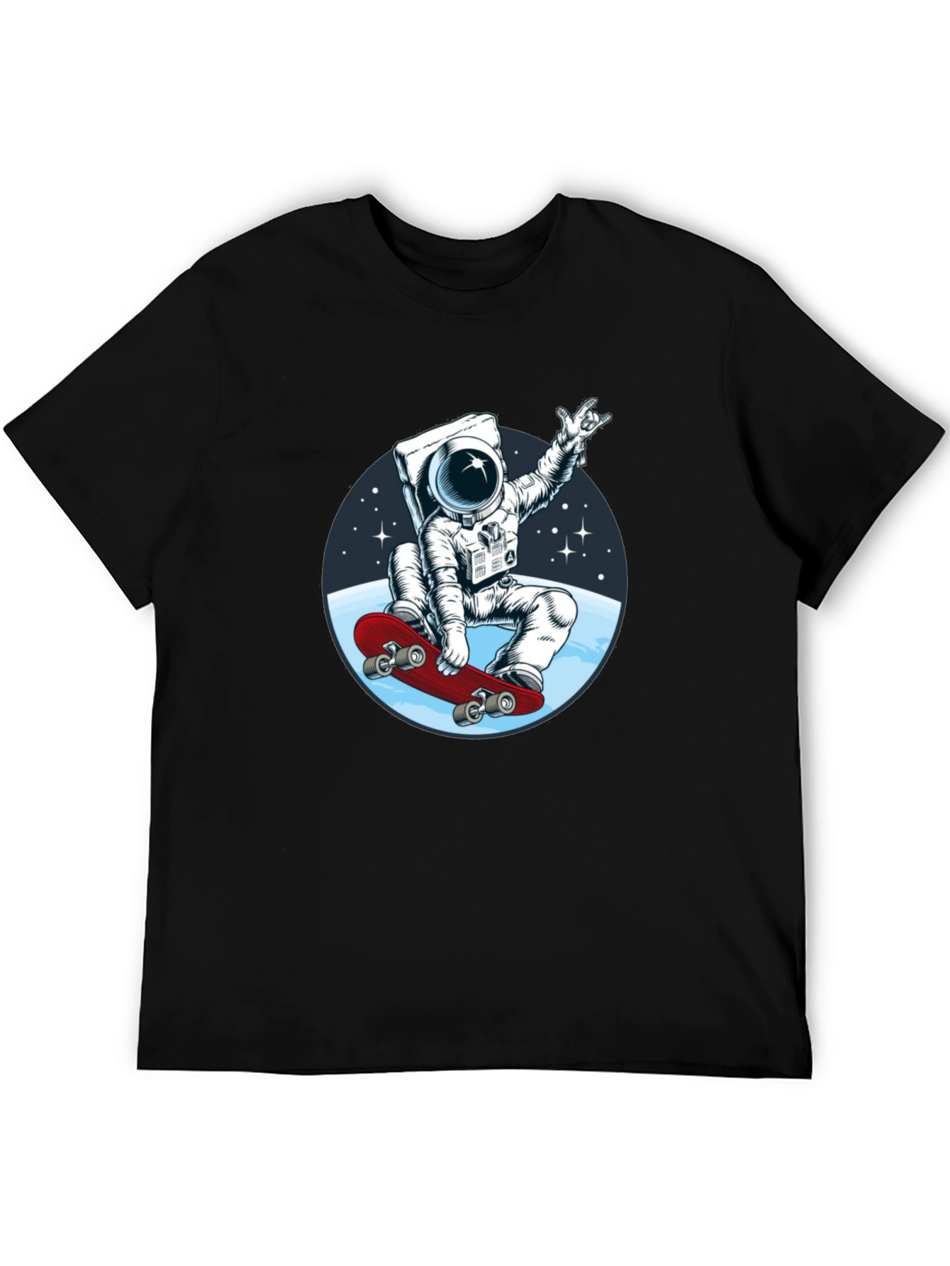 Astronaut Skateboarder Graphic T-Shirt