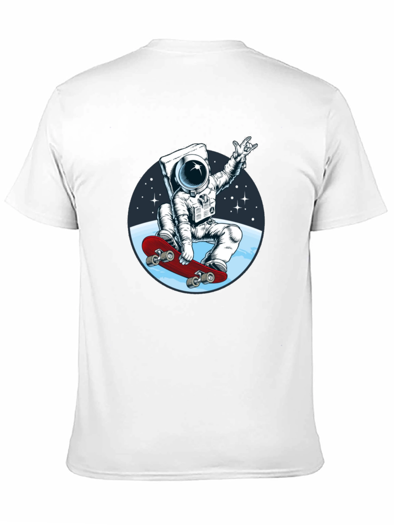 Astronaut Skateboarder Graphic T-Shirt