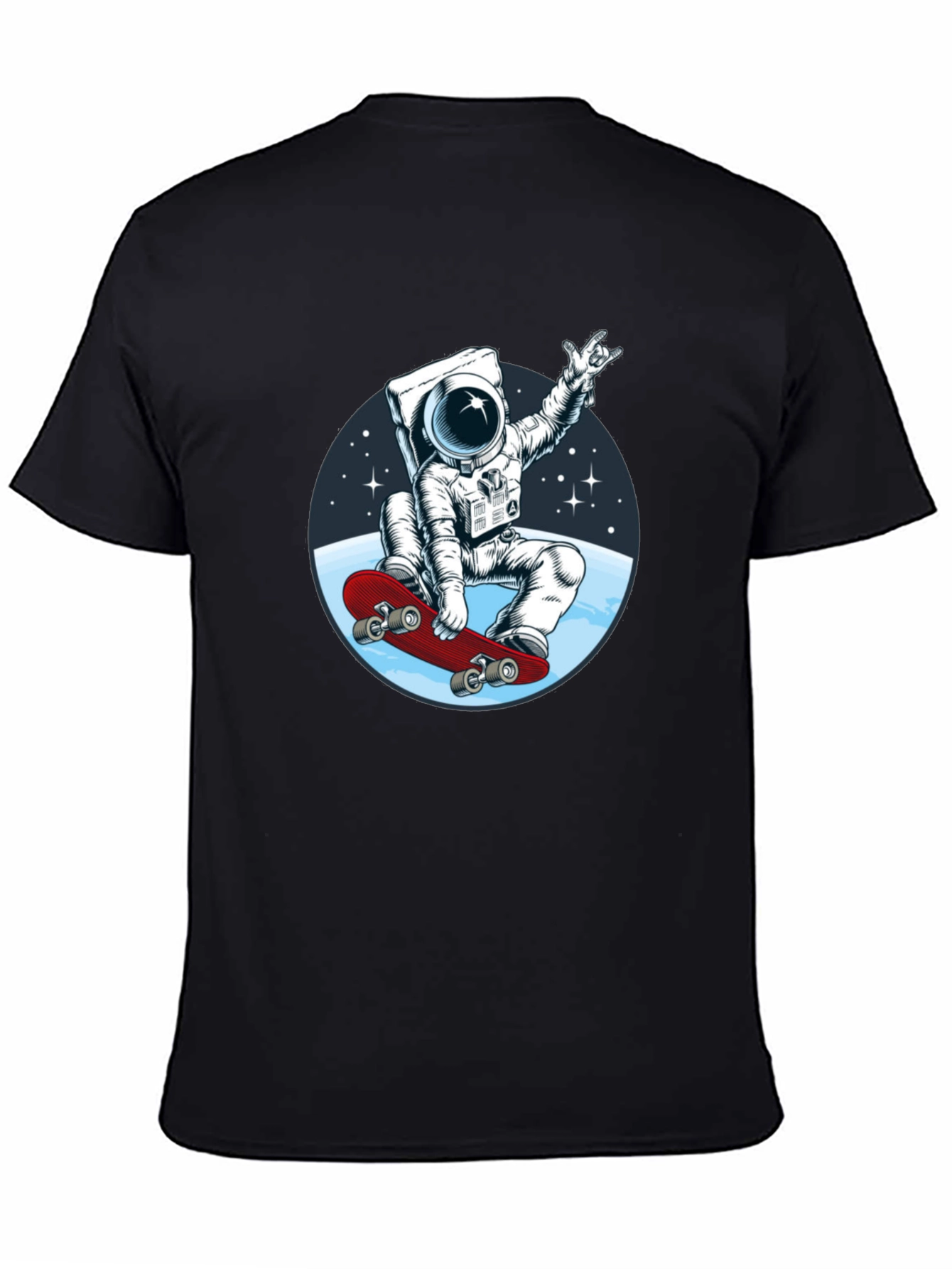 Astronaut Skateboarder Graphic T-Shirt