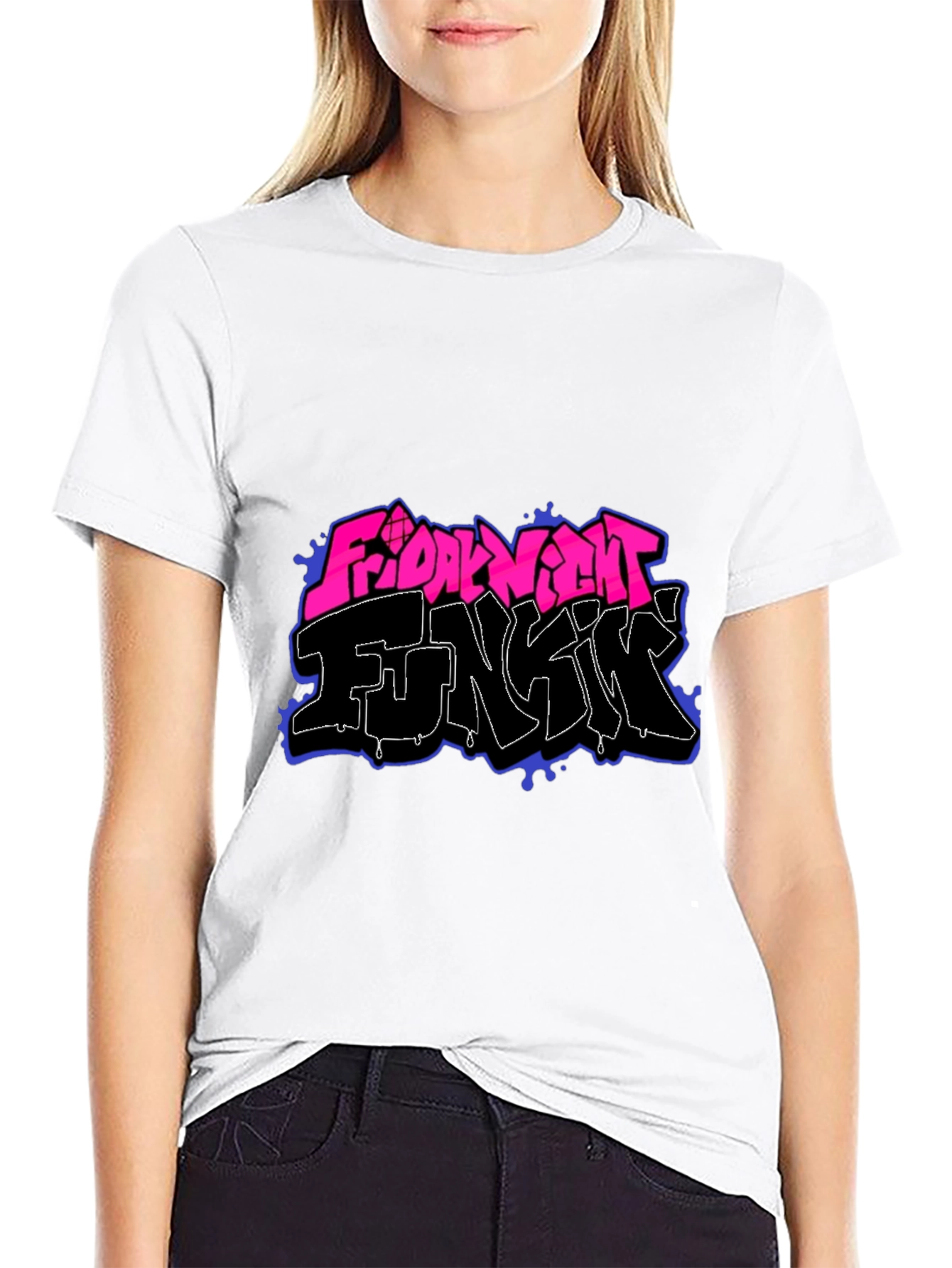 Friday Night Funkin Graphic Tee - Black Cotton T-Shirt