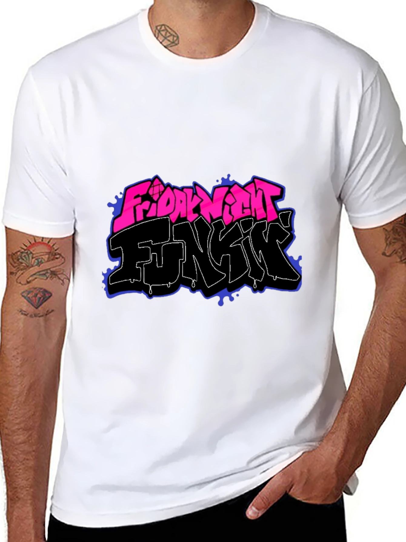 Friday Night Funkin Graphic Tee - Black Cotton T-Shirt