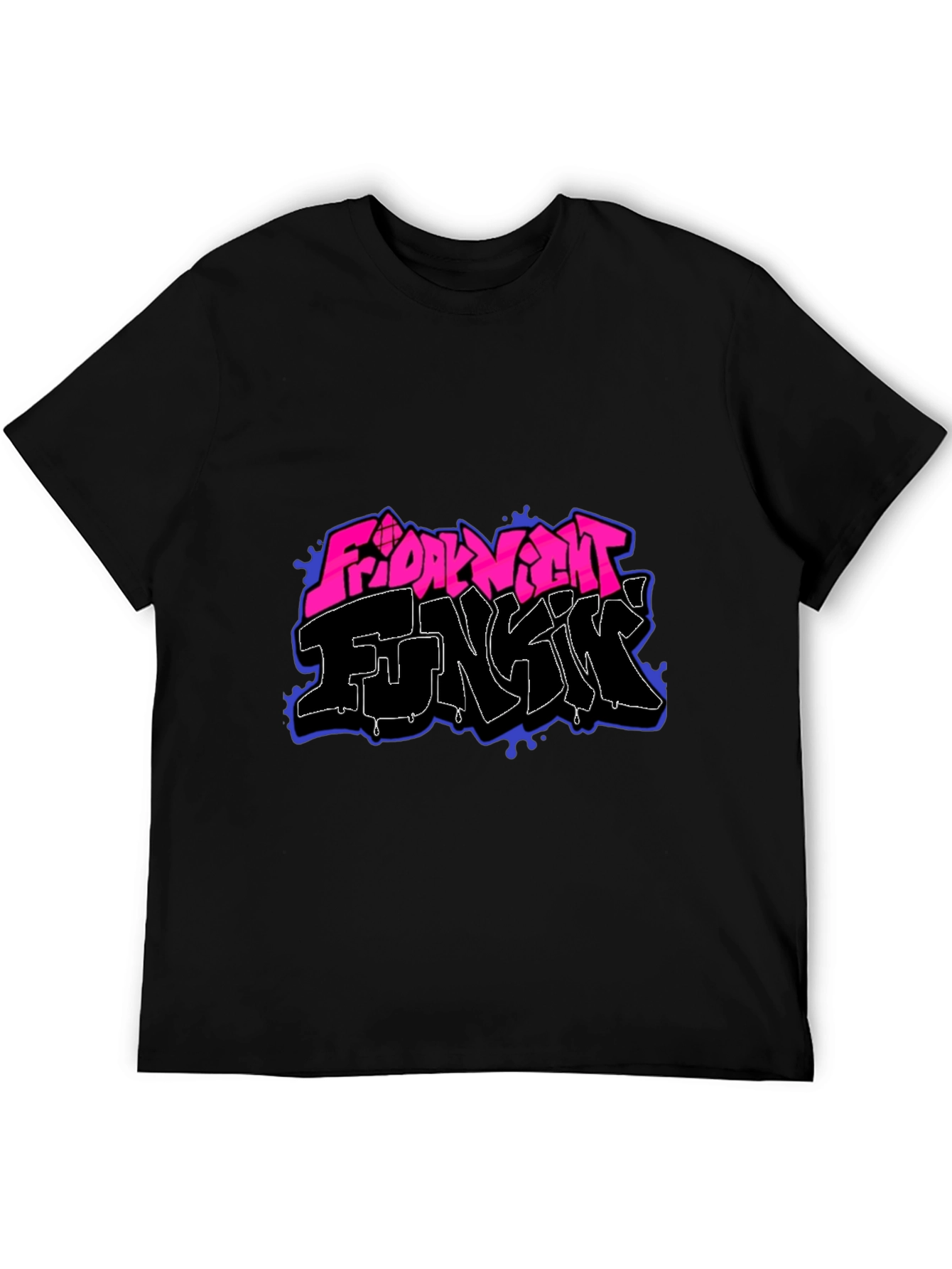 Friday Night Funkin Graphic Tee - Black Cotton T-Shirt