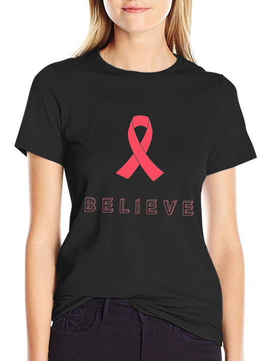 Believe Ribbon Graphic Tee