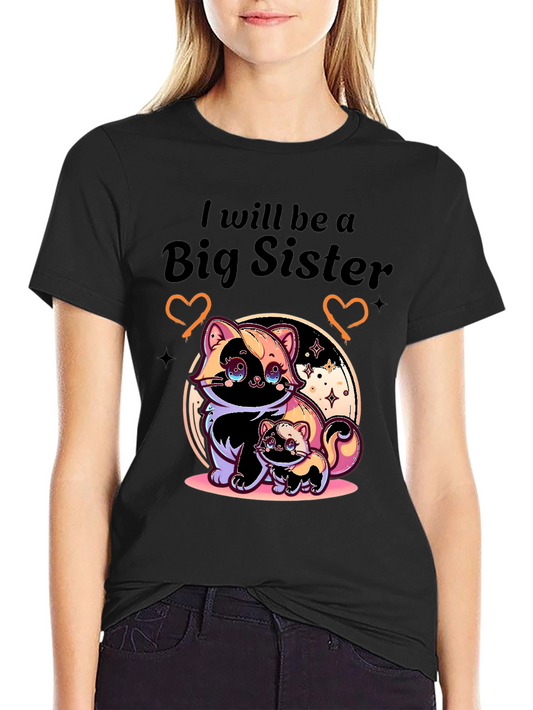 Big Sister T-Shirt with Cute Skunk Design