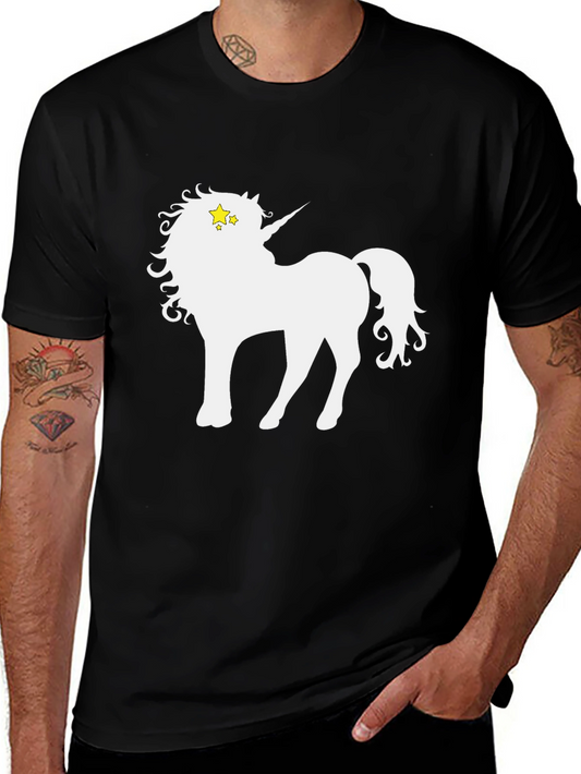 Unicorn Graphic Tee - Mens Black T-Shirt