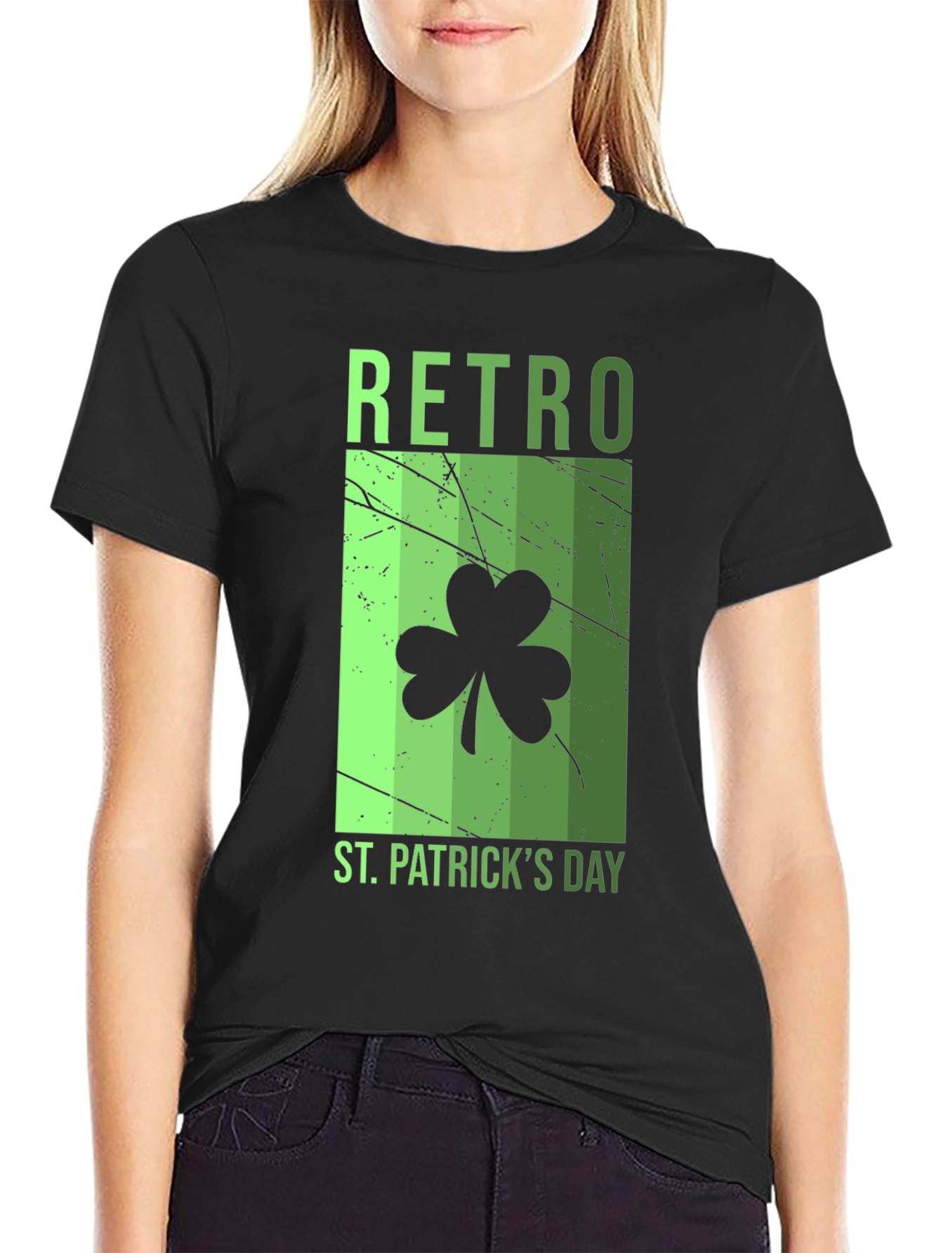 Retro St. Patricks Day Shamrock T-Shirt