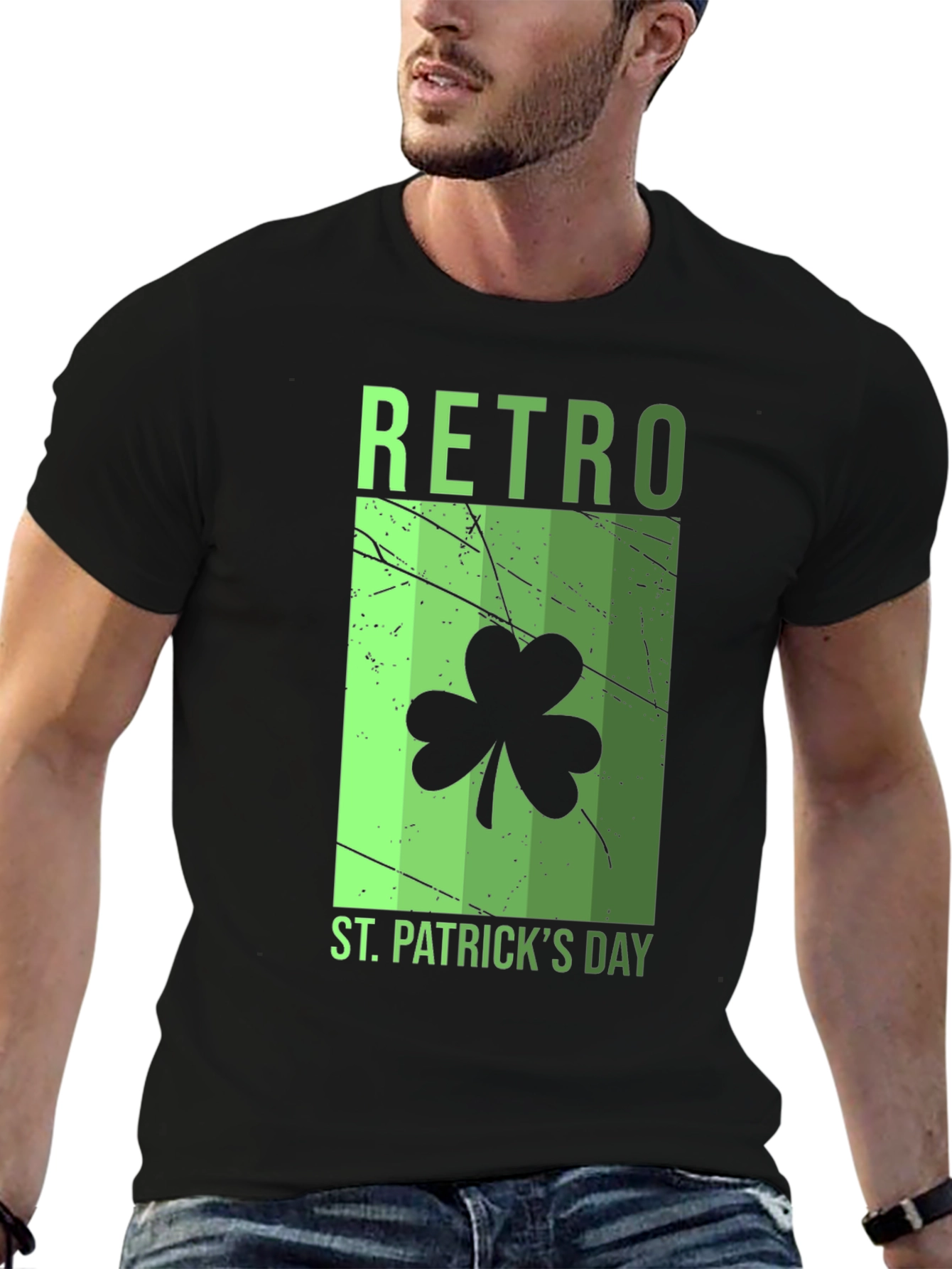 Retro St. Patricks Day Shamrock T-Shirt