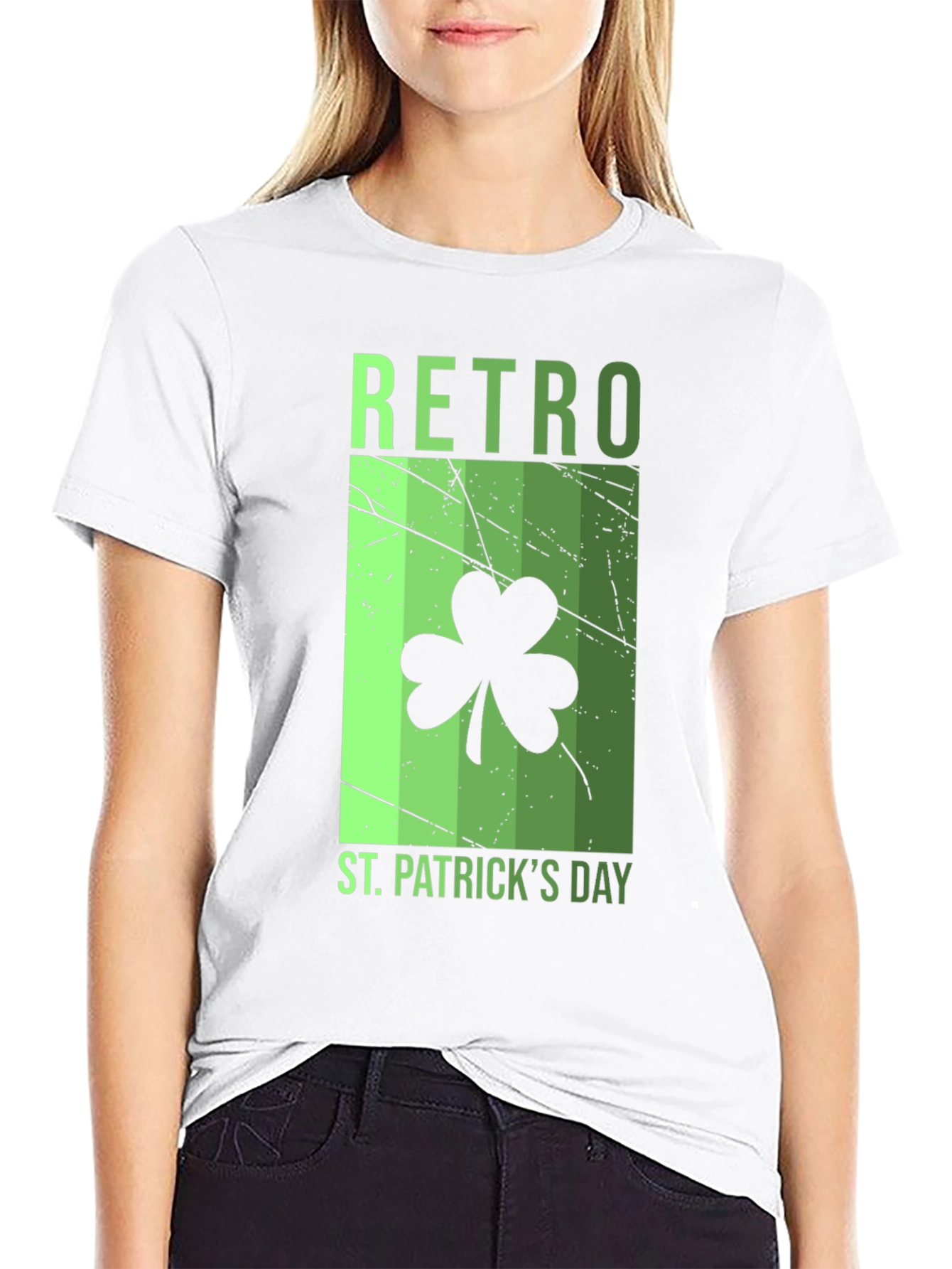 Retro St. Patricks Day Shamrock T-Shirt