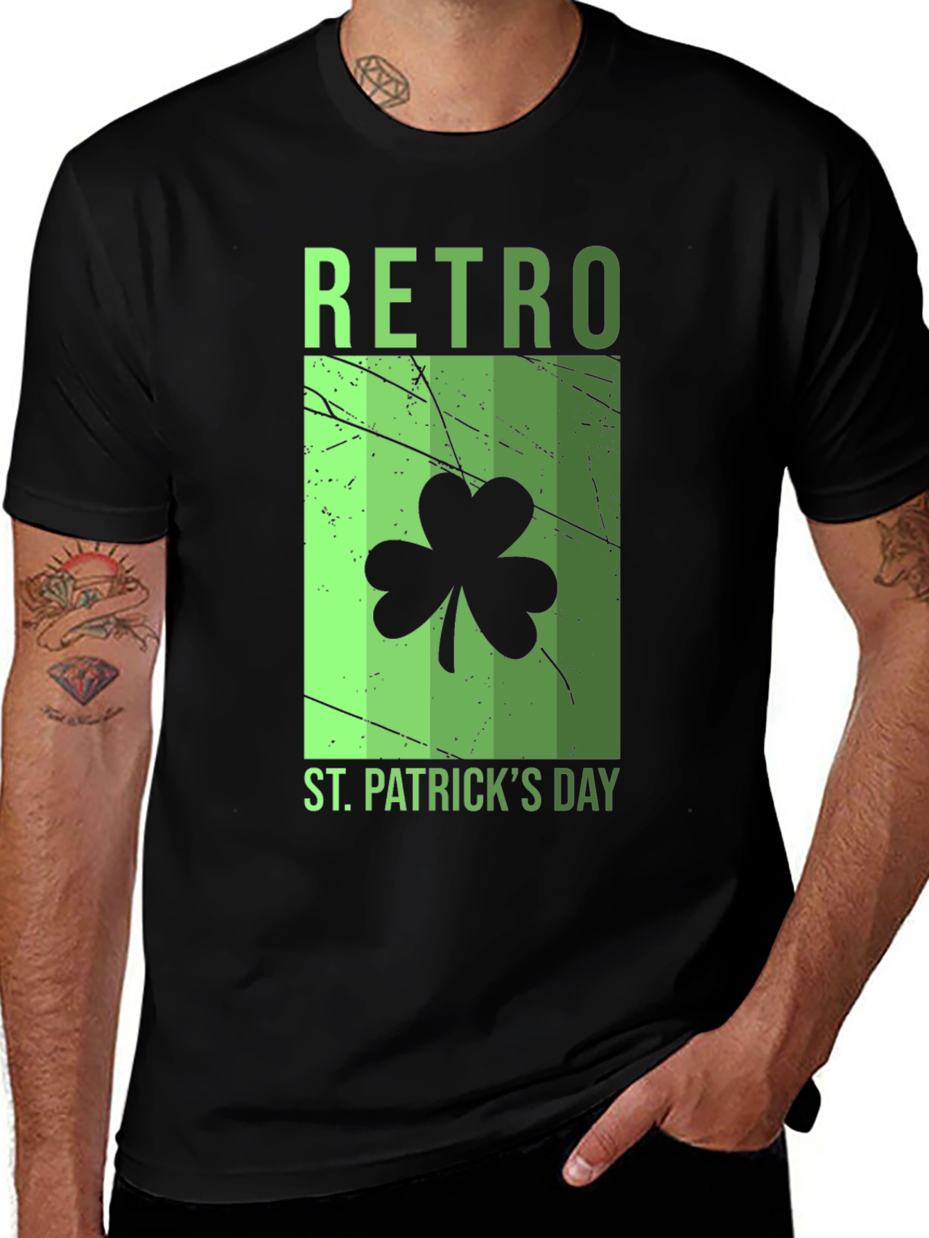 Retro St. Patricks Day Shamrock T-Shirt
