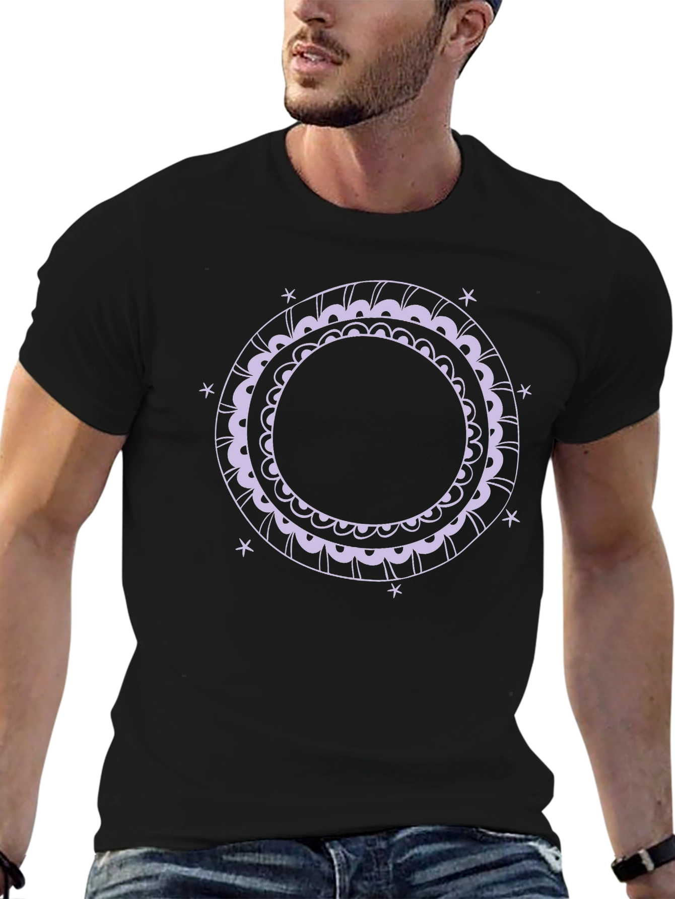 Cosmic Mandala Black T-Shirt