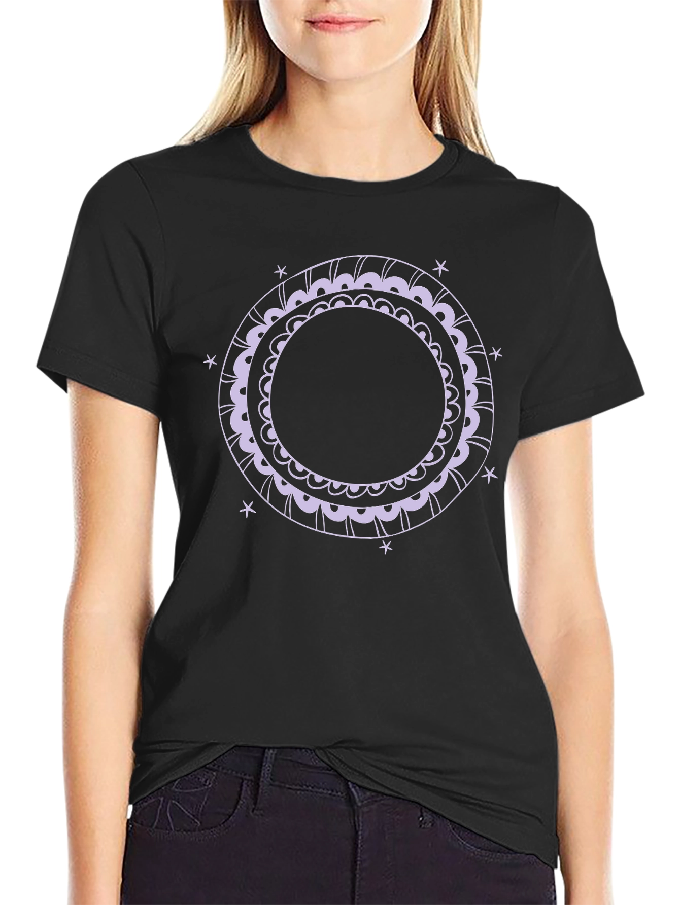 Cosmic Mandala Black T-Shirt