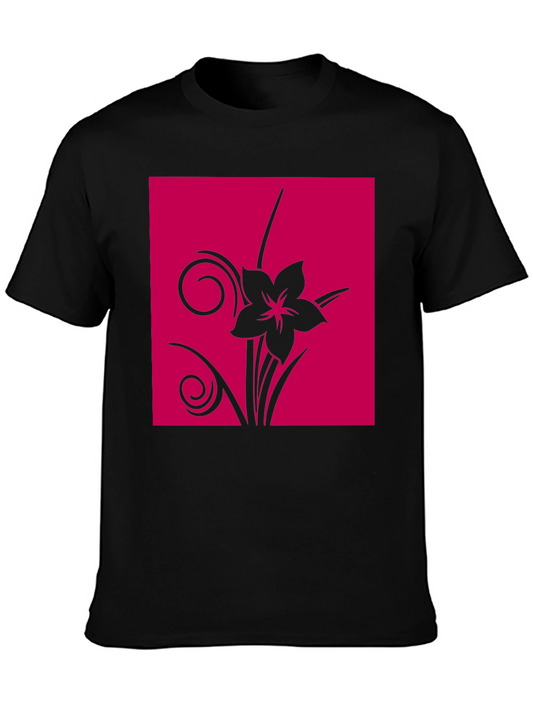 Floral Graphic Tee - Black