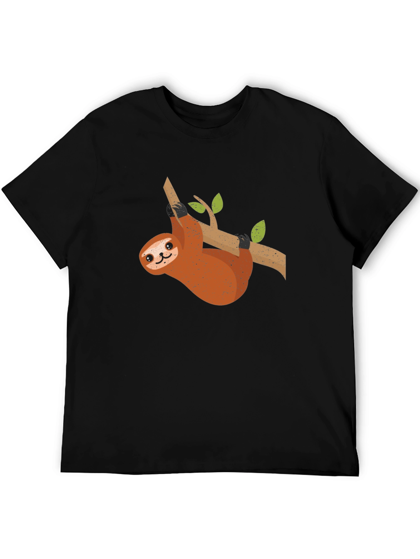 Sloth Graphic Tee - Casual Black T-Shirt