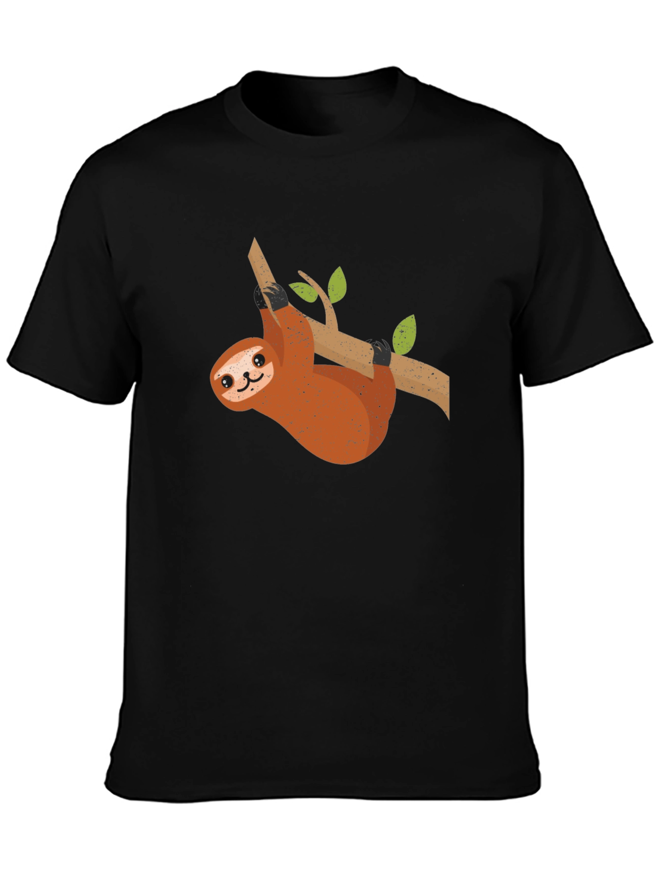 Sloth Graphic Tee - Casual Black T-Shirt