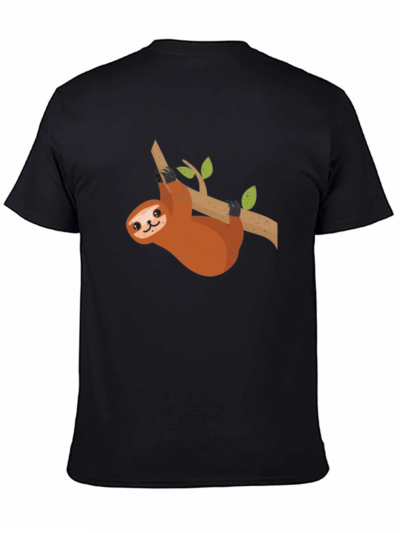 Sloth Graphic Tee - Casual Black T-Shirt