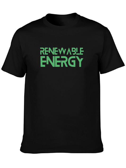 Renewable Energy T-Shirt - Black Green Eco-Friendly